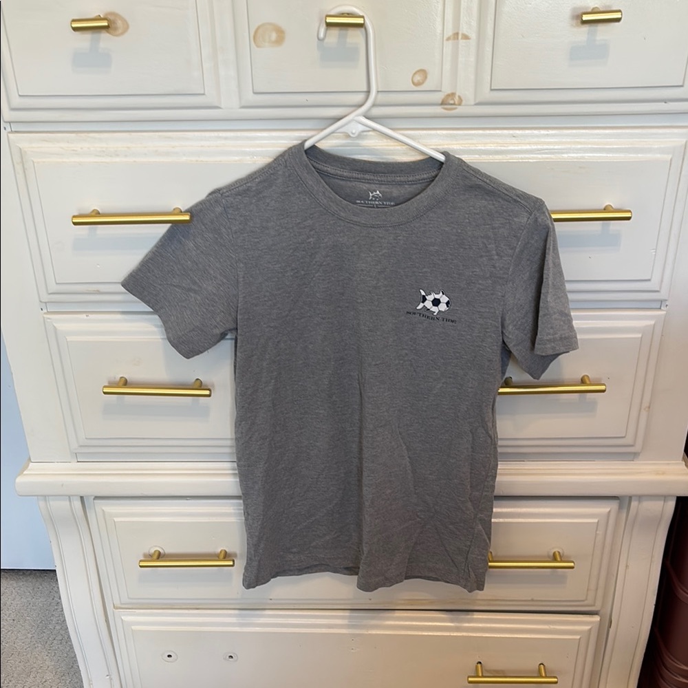 Southern Tide Kids Gray Soccer Tee